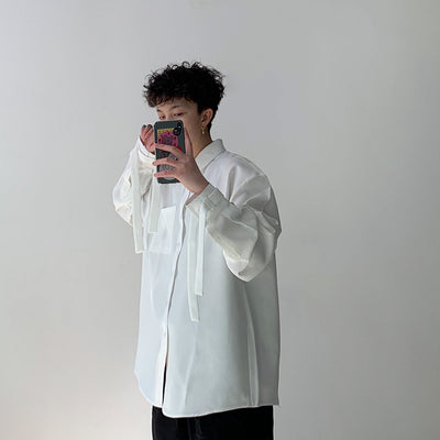 Camisa Manga Larga Unisex con Detalles de Cinta - Diseño Moderno y Versátil - Image 21