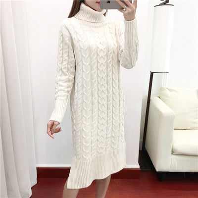 Vestido Suéter Holgado Cuello Alto - Image 13