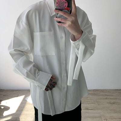 Camisa Manga Larga Unisex con Detalles de Cinta - Diseño Moderno y Versátil - Image 23