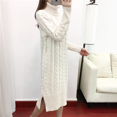 Vestido Suéter Holgado Cuello Alto - Image 14