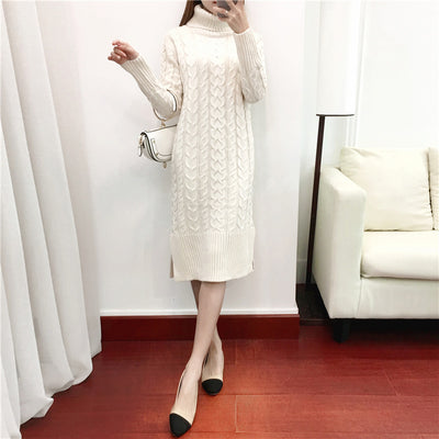 Vestido Suéter Holgado Cuello Alto - Image 16