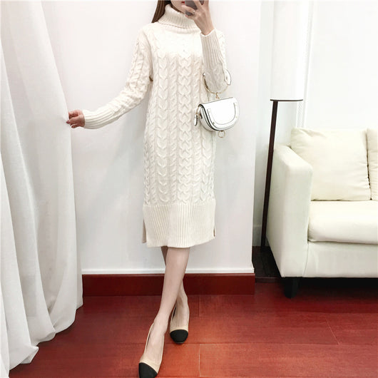 Vestido Suéter Holgado Cuello Alto - Image 17