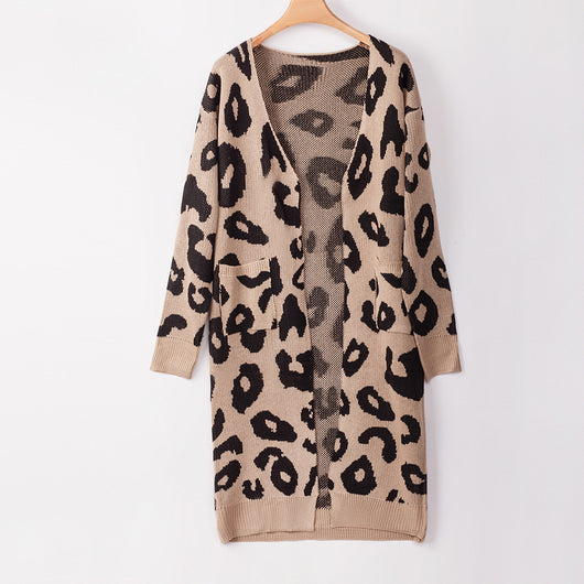 Cardigan de Leopardo para Otoño e Invierno - Suéter Tejido Elegante para Mujer - Image 59