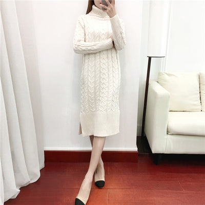 Vestido Suéter Holgado Cuello Alto - Image 19