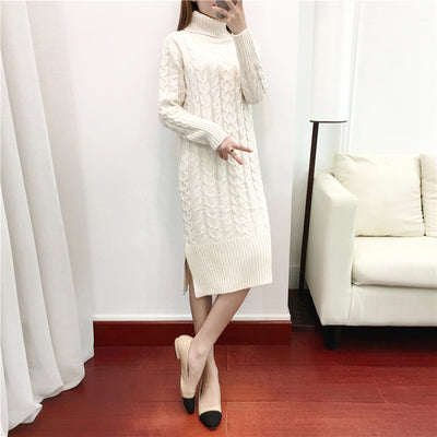 Vestido Suéter Holgado Cuello Alto - Image 20
