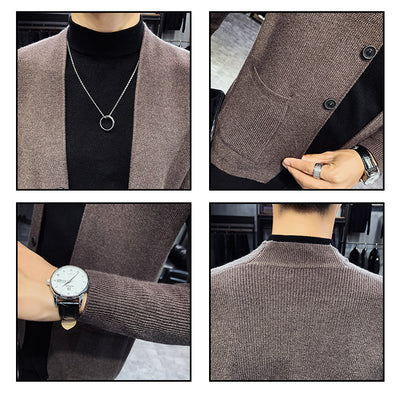 Suéter Slim Fit Cuello V Manga Larga para Hombre - Image 9
