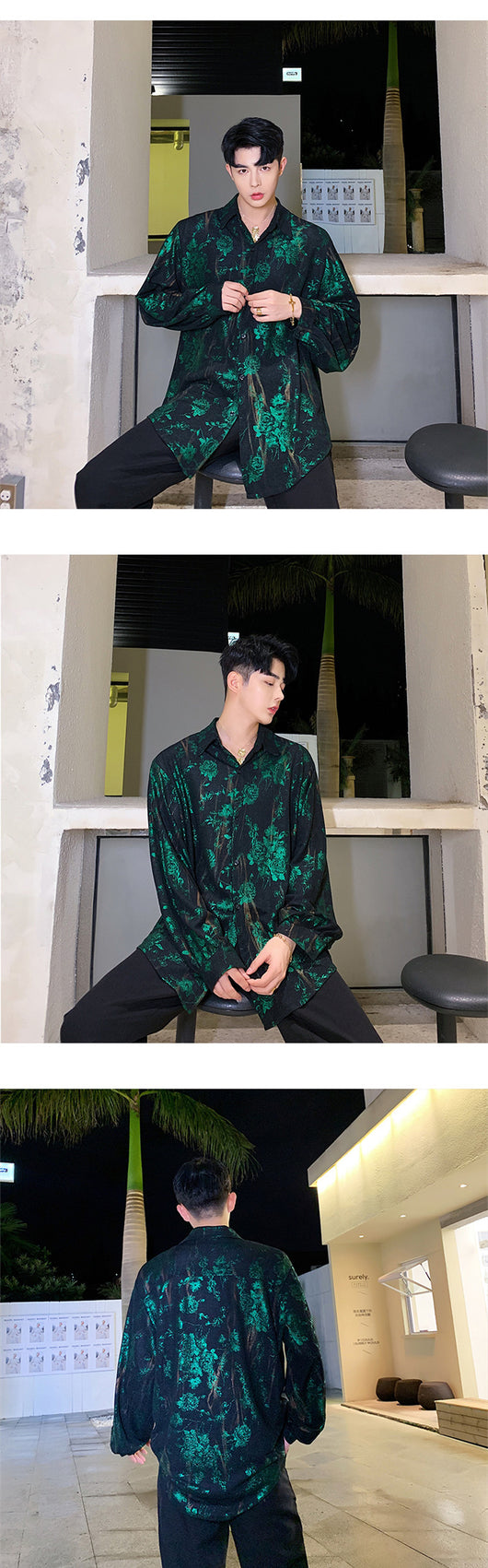 Camisa Floral Hip Hop Streetwear para Hombre - Image 6