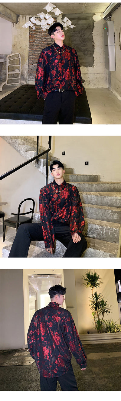 Camisa Floral Hip Hop Streetwear para Hombre - Image 9