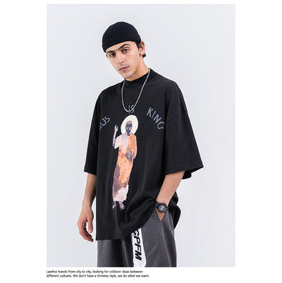 Camiseta Suelta Hip Hop Street de Manga Corta - Image 8