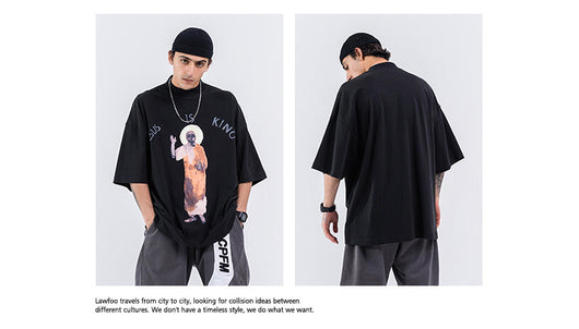 Camiseta Suelta Hip Hop Street de Manga Corta - Image 9