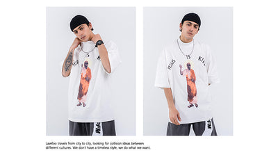 Camiseta Suelta Hip Hop Street de Manga Corta - Image 11