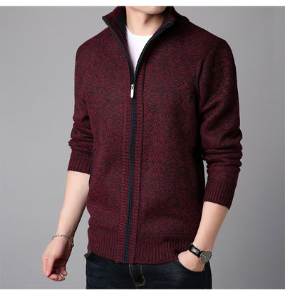 Suéter Cardigan Cuello Alto Ajustado para Hombre - Tejido Grueso - Image 15