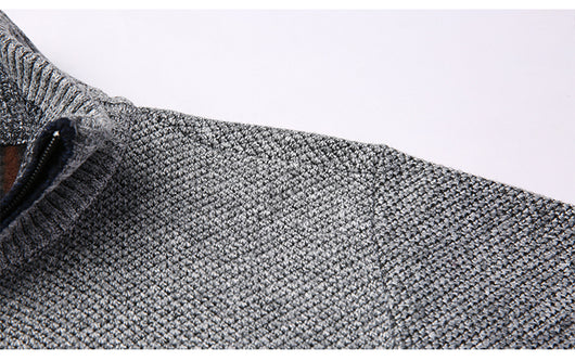 Suéter Cardigan Cuello Alto Ajustado para Hombre - Tejido Grueso - Image 22