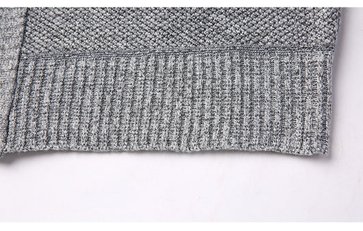 Suéter Cardigan Cuello Alto Ajustado para Hombre - Tejido Grueso - Image 24