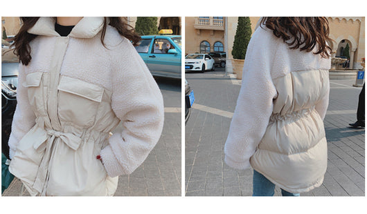 Abrigo de Piel de Cordero Otoño Invierno Estilo Coreano Suelto y Corto para Mujer - Image 14