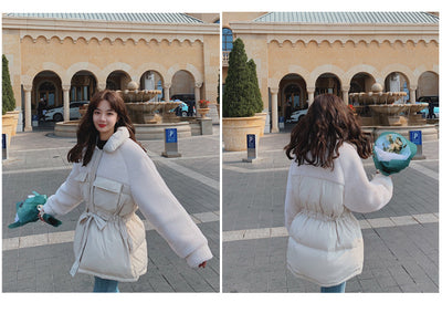 Abrigo de Piel de Cordero Otoño Invierno Estilo Coreano Suelto y Corto para Mujer - Image 16
