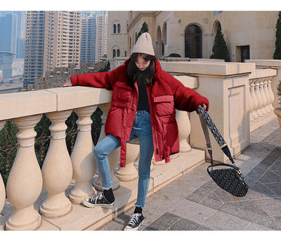 Abrigo de Piel de Cordero Otoño Invierno Estilo Coreano Suelto y Corto para Mujer - Image 23