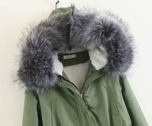 Abrigo de Invierno con Cuello de Pelaje y Forro Polar - Image 6