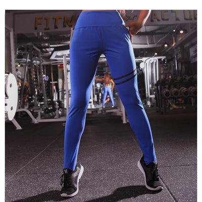 Pantalones Yoga Cintura Alta Rayas Elásticos - Leggins Deportivos 7/8 - Image 6