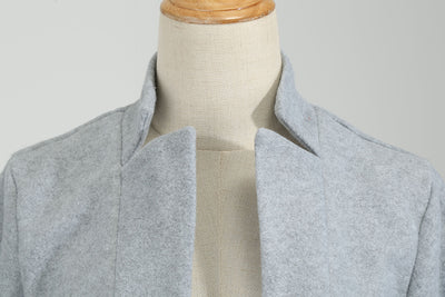 Abrigo de Lana Cuello Alto Liso - Elegancia Atemporal - Image 30