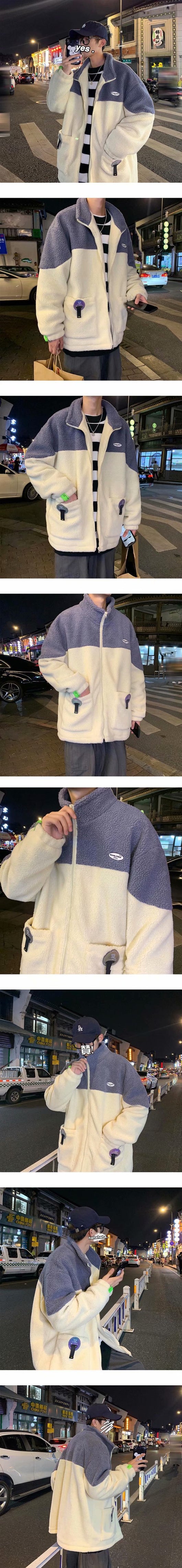 Abrigo de Lana Grueso Estilo Hong Kong Hombre Corte Suelto Versión Coreana - Image 7
