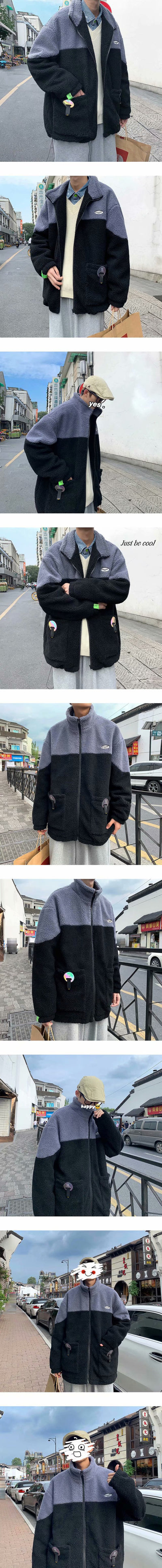 Abrigo de Lana Grueso Estilo Hong Kong Hombre Corte Suelto Versión Coreana - Image 9