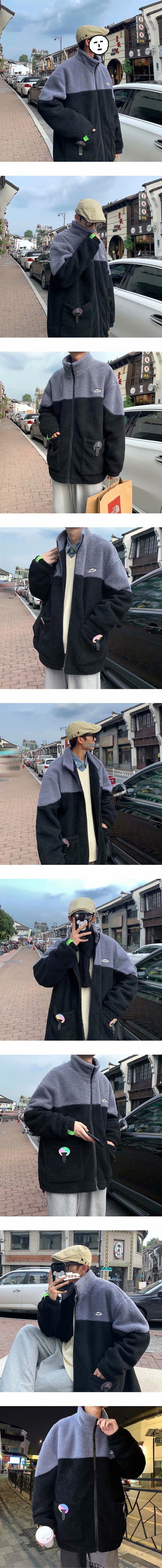 Abrigo de Lana Grueso Estilo Hong Kong Hombre Corte Suelto Versión Coreana - Image 10