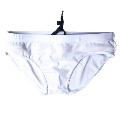 Shorts de Baño Blancos Corte Triangular para Hombre - Image 10