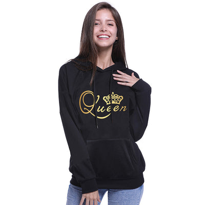 Sudadera con Capucha Estampado Rey y Reina para Parejas - Image 10