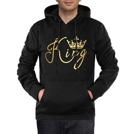 Sudadera con Capucha Estampado Rey y Reina para Parejas - Image 13