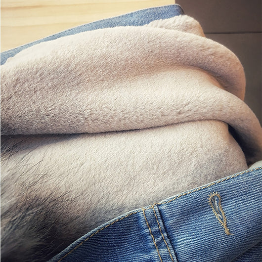 Chaqueta Bomber Denim Mujer Invierno - Abrigo Cálido con Capucha Talla Grande - Image 8