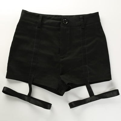 Shorts Elásticos Negros de Cintura Alta Ajustados - Image 8