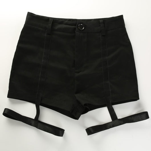 Shorts Elásticos Negros de Cintura Alta Ajustados - Image 8