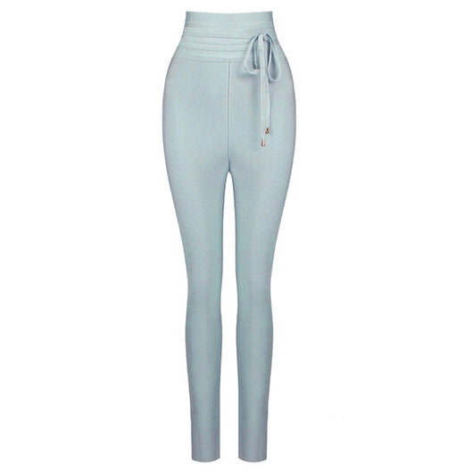 Pantalones Lápiz Cintura Alta Elásticos en Colores Sólidos - Image 6