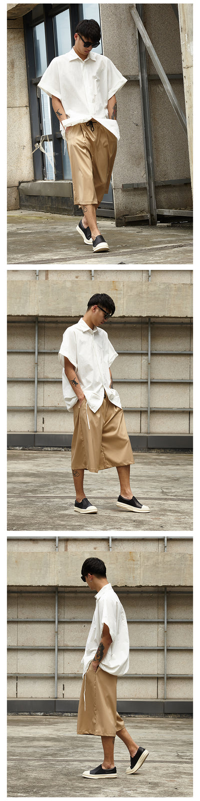 Pantalones anchos con cintura elástica - Image 5