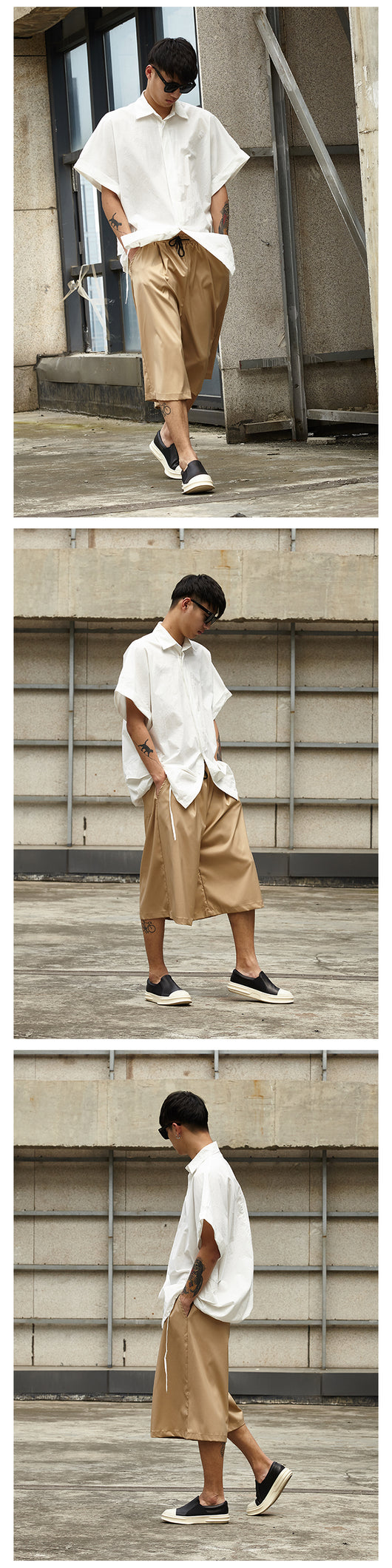 Pantalones anchos con cintura elástica - Image 5