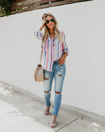 Camisa Manga Larga a Rayas de Colores - Image 12