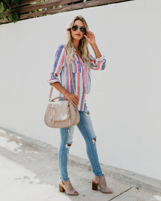 Camisa Manga Larga a Rayas de Colores - Image 14