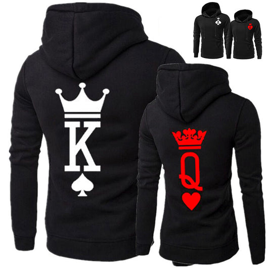 Sudadera Holgada con Capucha Pareja KING QUEEN - Image 10