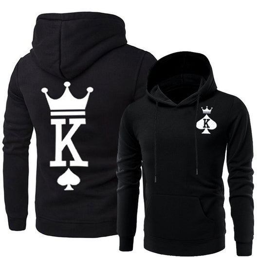 Sudadera Holgada con Capucha Pareja KING QUEEN - Image 11