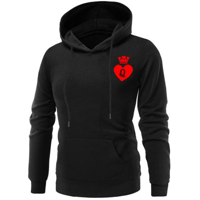 Sudadera Holgada con Capucha Pareja KING QUEEN - Image 14