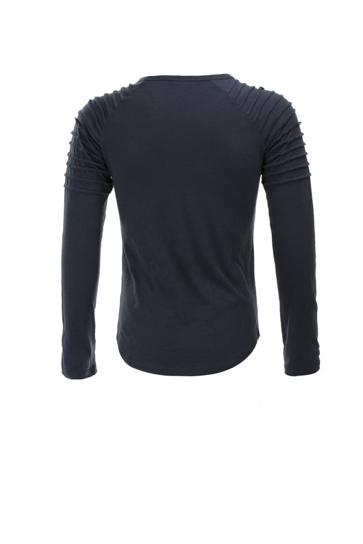 Camiseta Manga Larga Cuello Redondo Color Sólido - Image 40