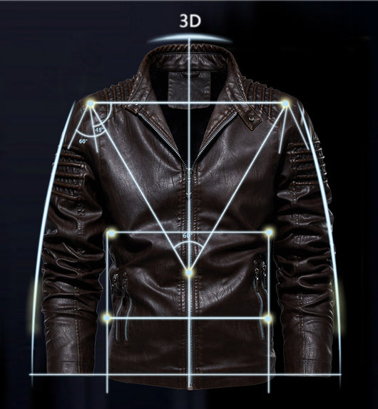 Chaqueta de Cuero Premium Talla Grande - Estilo Europeo y Americano - Image 6