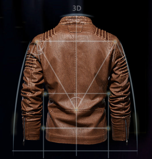 Chaqueta de Cuero Premium Talla Grande - Estilo Europeo y Americano - Image 7