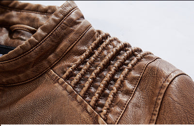 Chaqueta de Cuero Premium Talla Grande - Estilo Europeo y Americano - Image 8