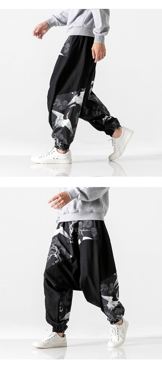 Pantalones Patchwork Holgados Estilo Asiático - Image 9