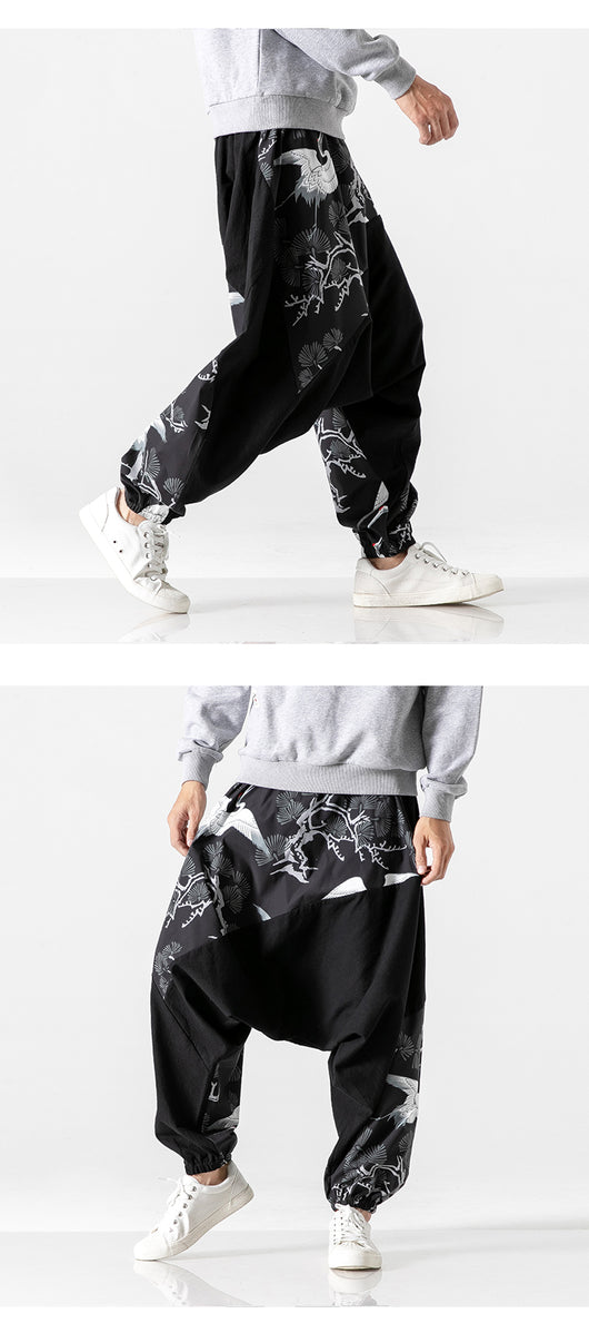 Pantalones Patchwork Holgados Estilo Asiático - Image 11
