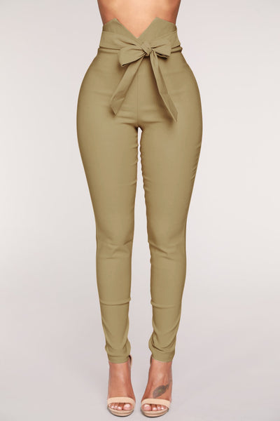 Pantalones Slim Elásticos con Detalle de Moño Europeo-Americano - Image 14