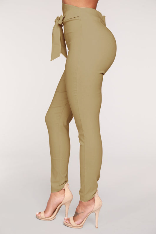 Pantalones Slim Elásticos con Detalle de Moño Europeo-Americano - Image 15