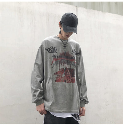 Playera Manga Larga Oscura para Hombre - Image 14